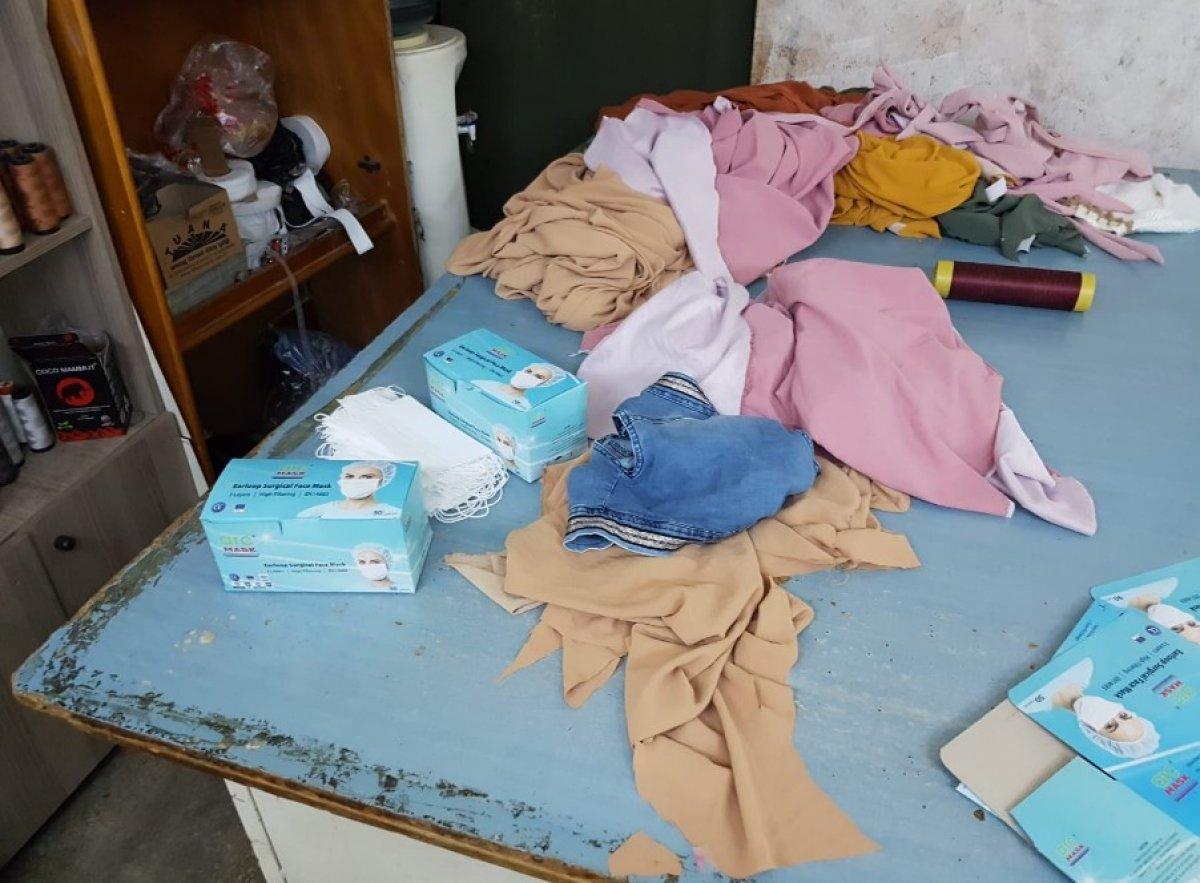 İstanbul'da 1 milyon adet sahte maske üreten atölyeye baskın