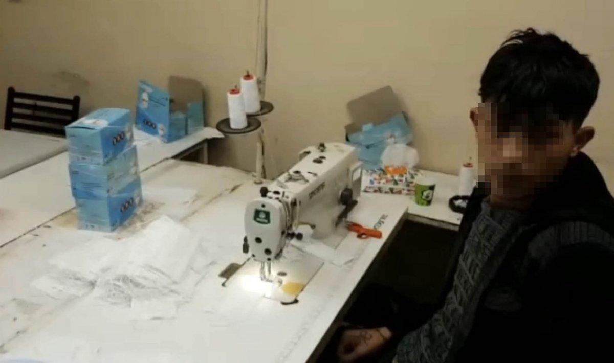 İstanbul'da 1 milyon adet sahte maske üreten atölyeye baskın