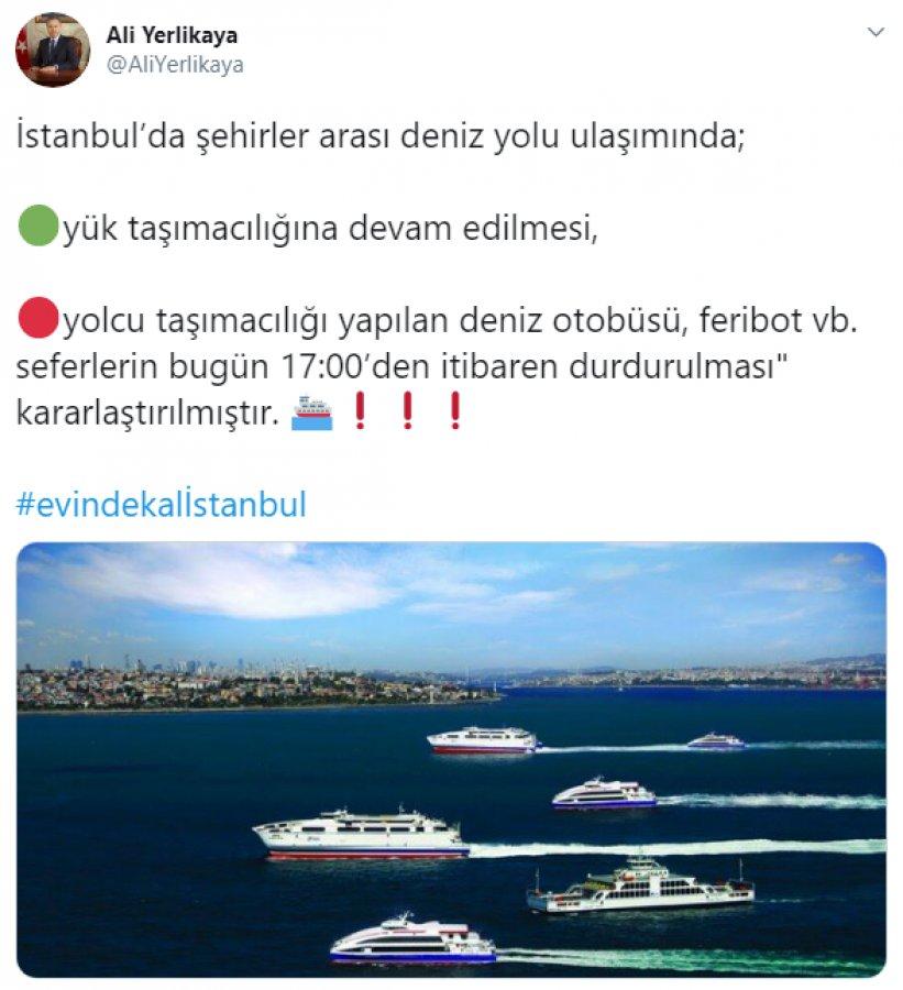 İstanbul'da deniz otobüsü ve feribot seferleri durduruldu