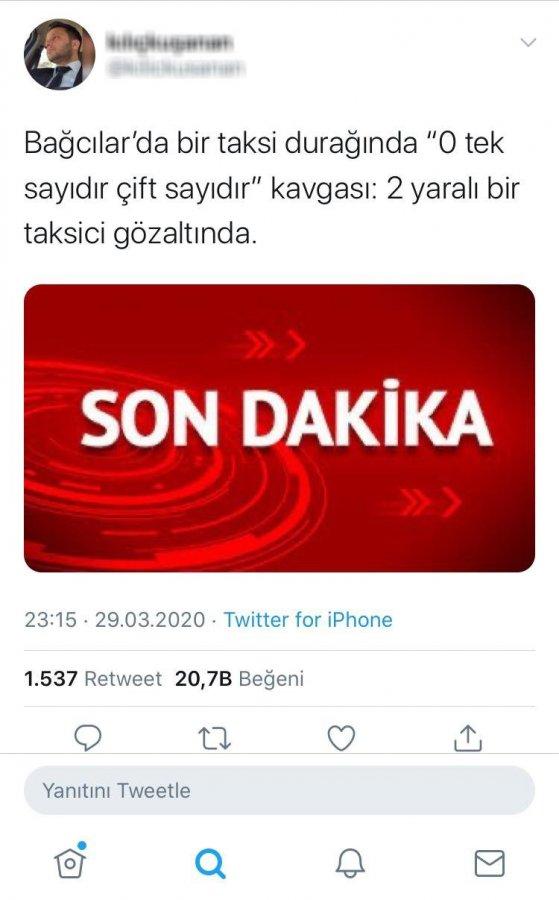 Twitter'da taksilerle ilgili asılsız paylaşıma gözaltı