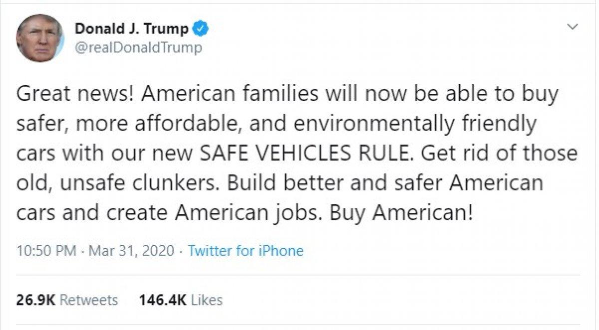 Trump, koronayla boğuşan halkına araba satmaya çalışıyor