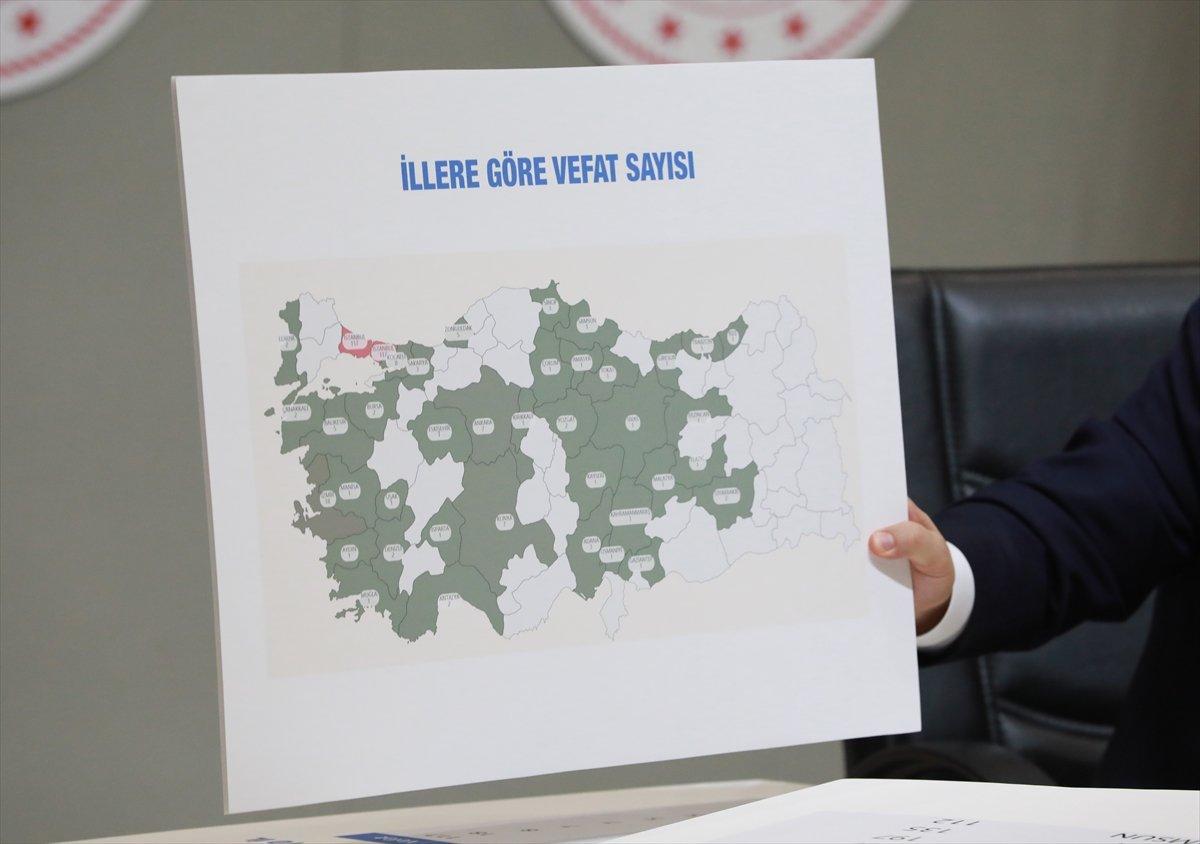 Türkiye'de il il korona ölümlerinin sayısı