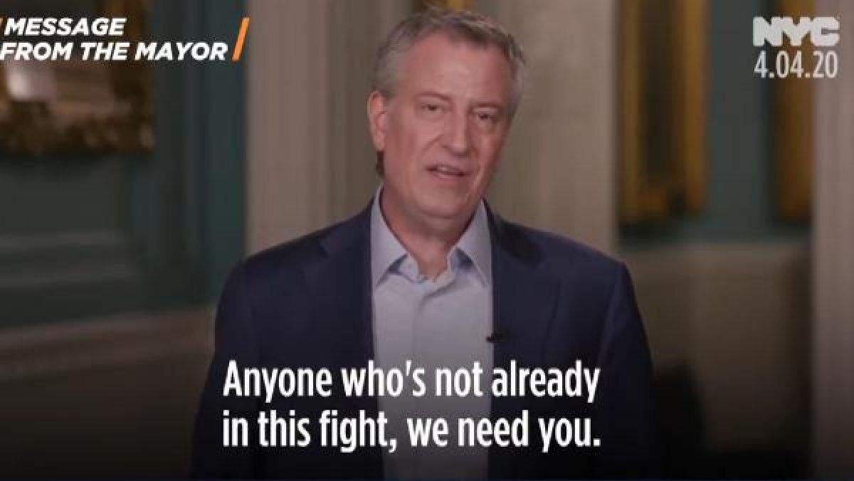 New York Belediye Başkanı'ndan sağlıkçılara çağrı