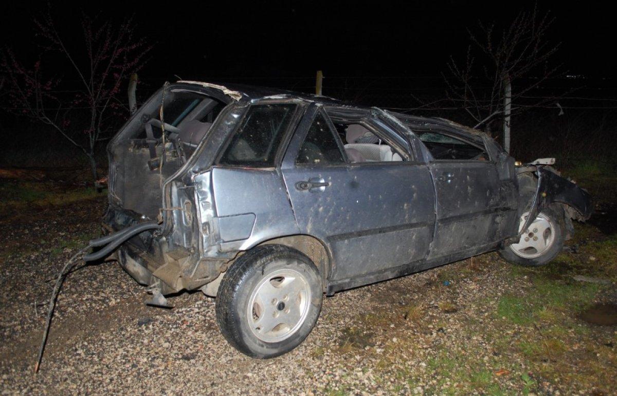 Tekirdağ'da hurdaya dönen araçtan sürücü sağ çıktı