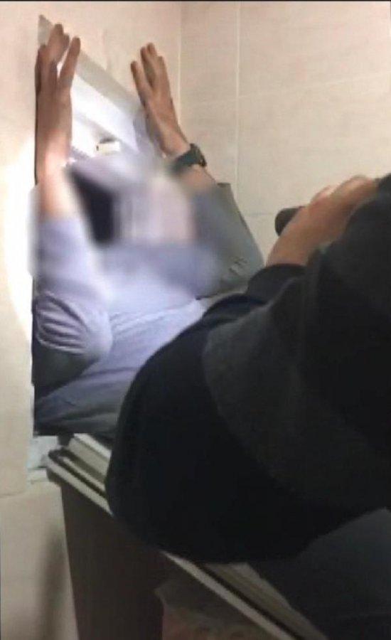 Cinayet şüphelisi tuvalet penceresinden kaçmaya çalıştı