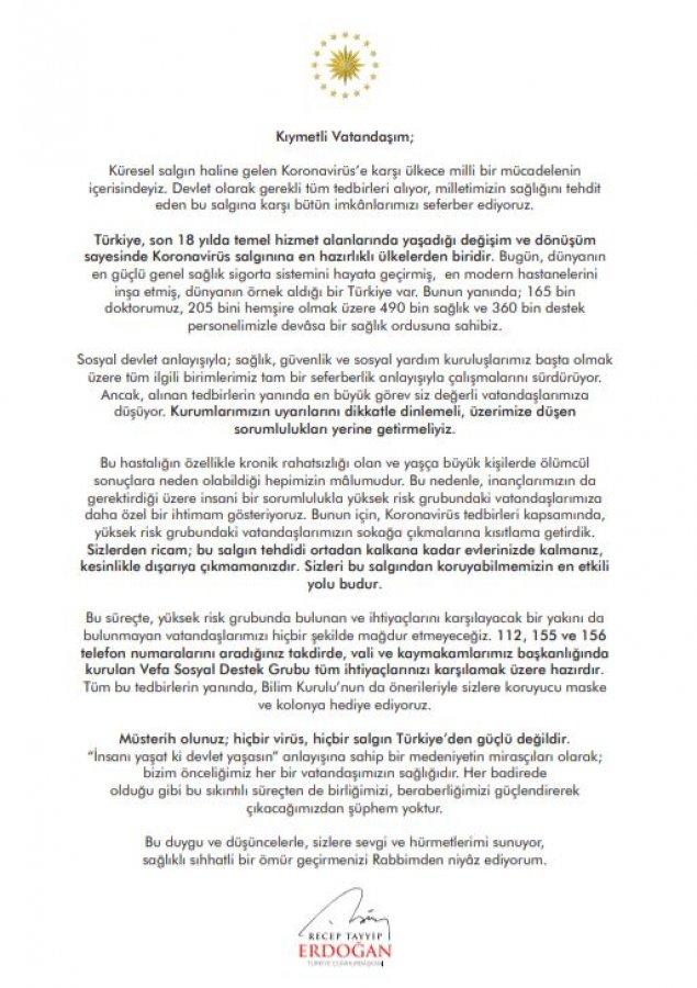 Erdoğan: Hiçbir salgın Türkiye'den güçlü değildir
