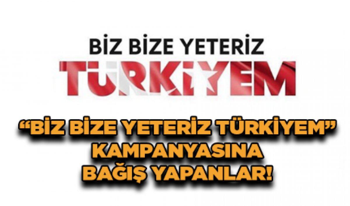 Milli Dayanışma Kampanyası'na bağış yapan isimler