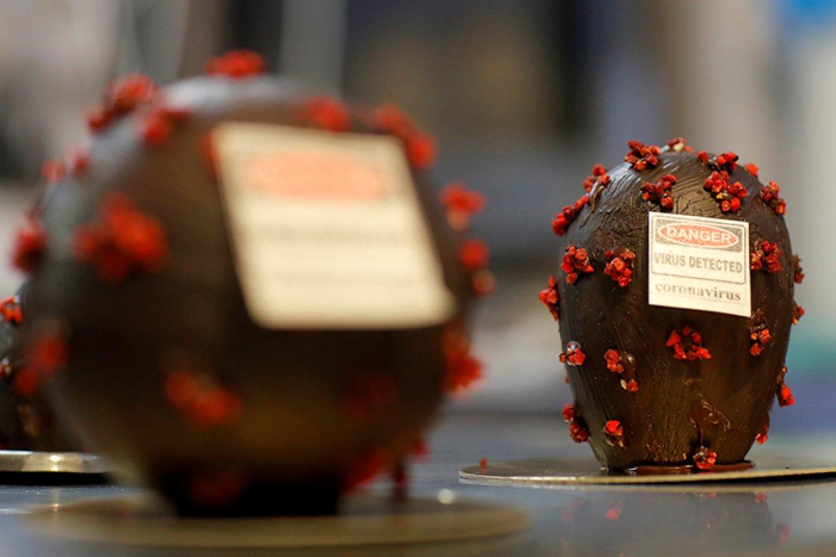 Fransız çikolatacıdan koronaya benzeyen çikolata