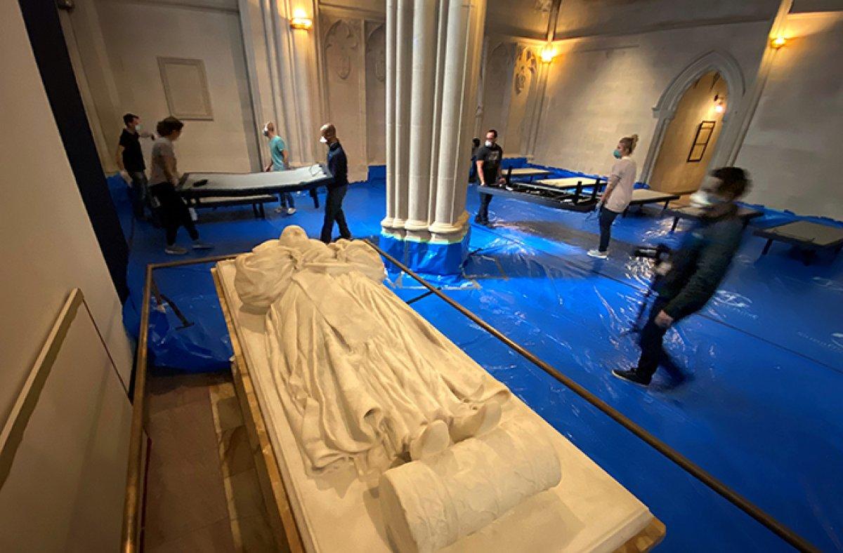 ABD'de kilise, koronavirüs hastanesine dönüştürüldü