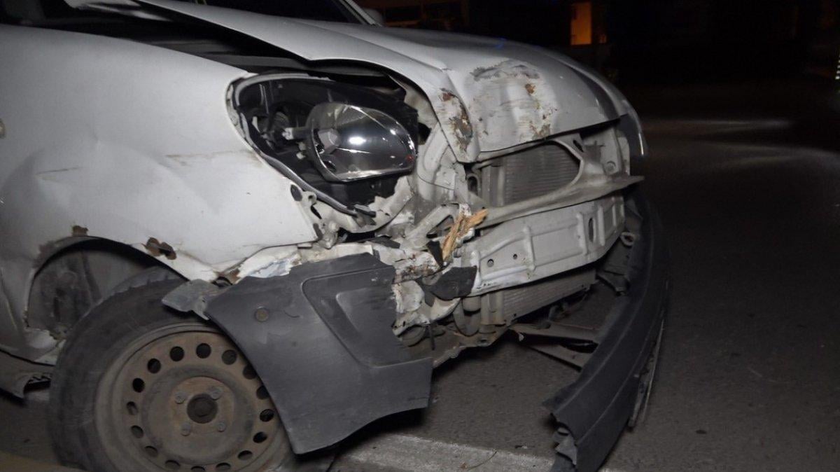 Alkollü sürücü kaçmak isterken bahçe duvarından düştü