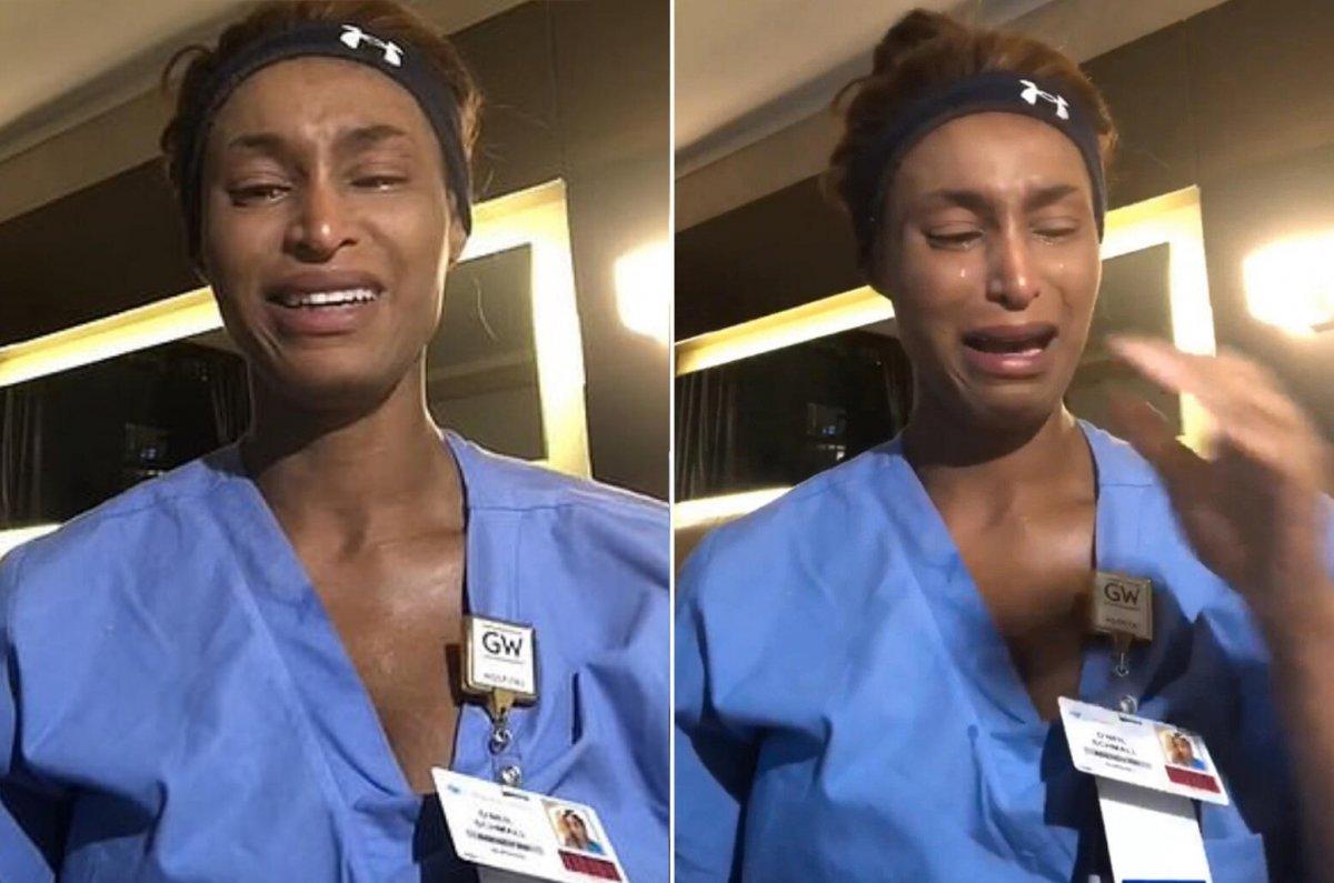 Amerikalı hemşire ağlayarak isyan etti