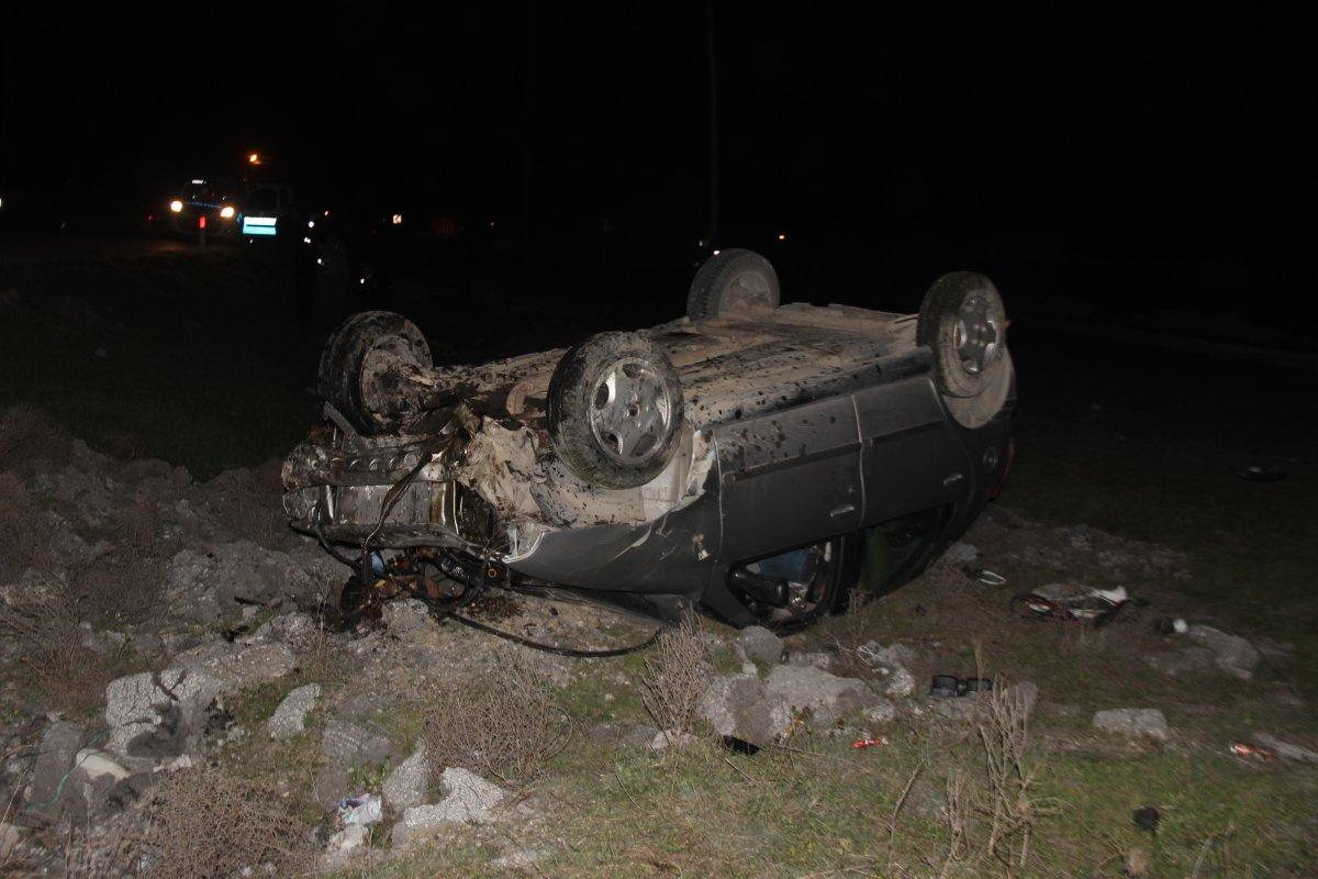 Konya'da takla atan araçtaki 1 kişi öldü