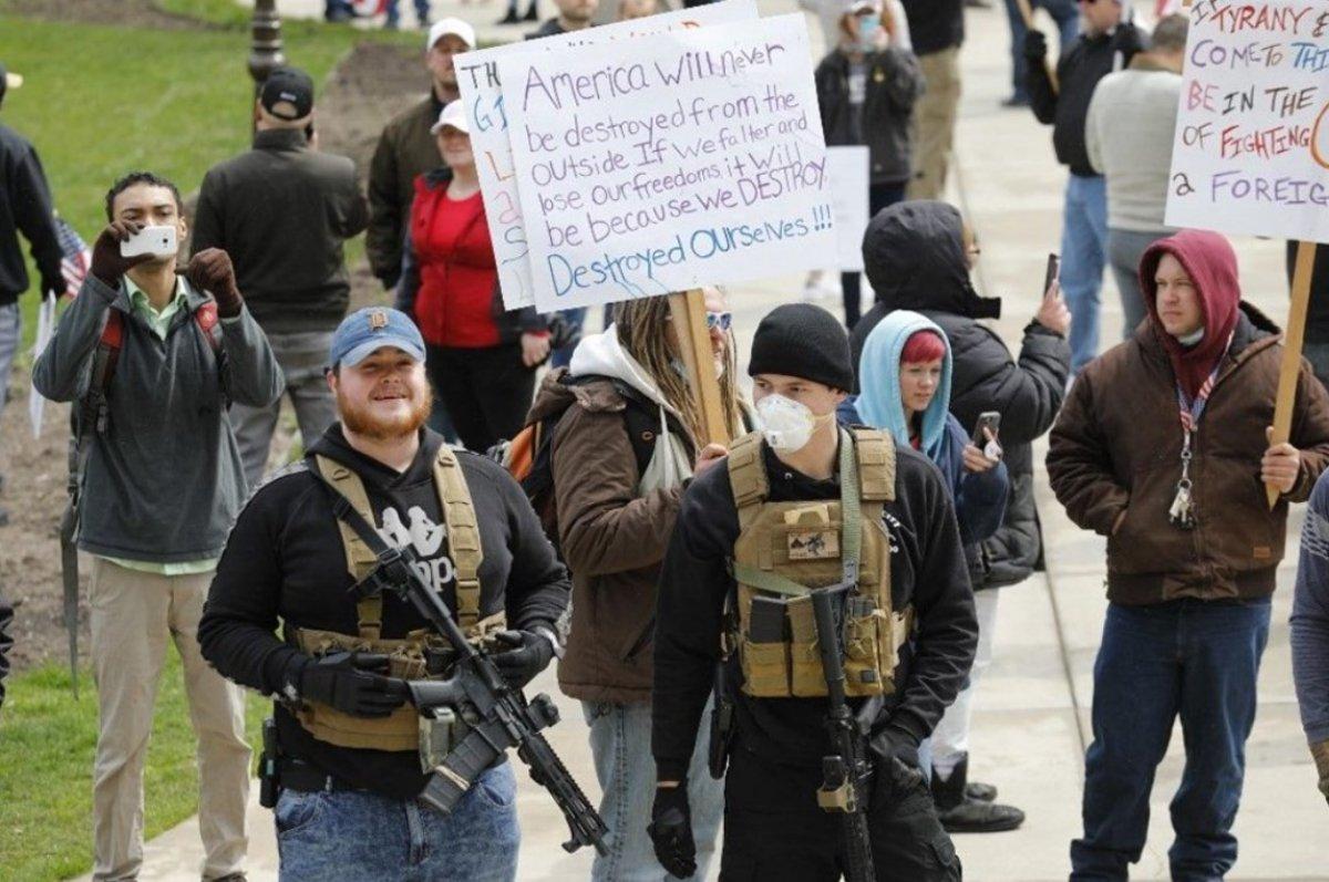 Michigan'da korona önlemlerine tepki