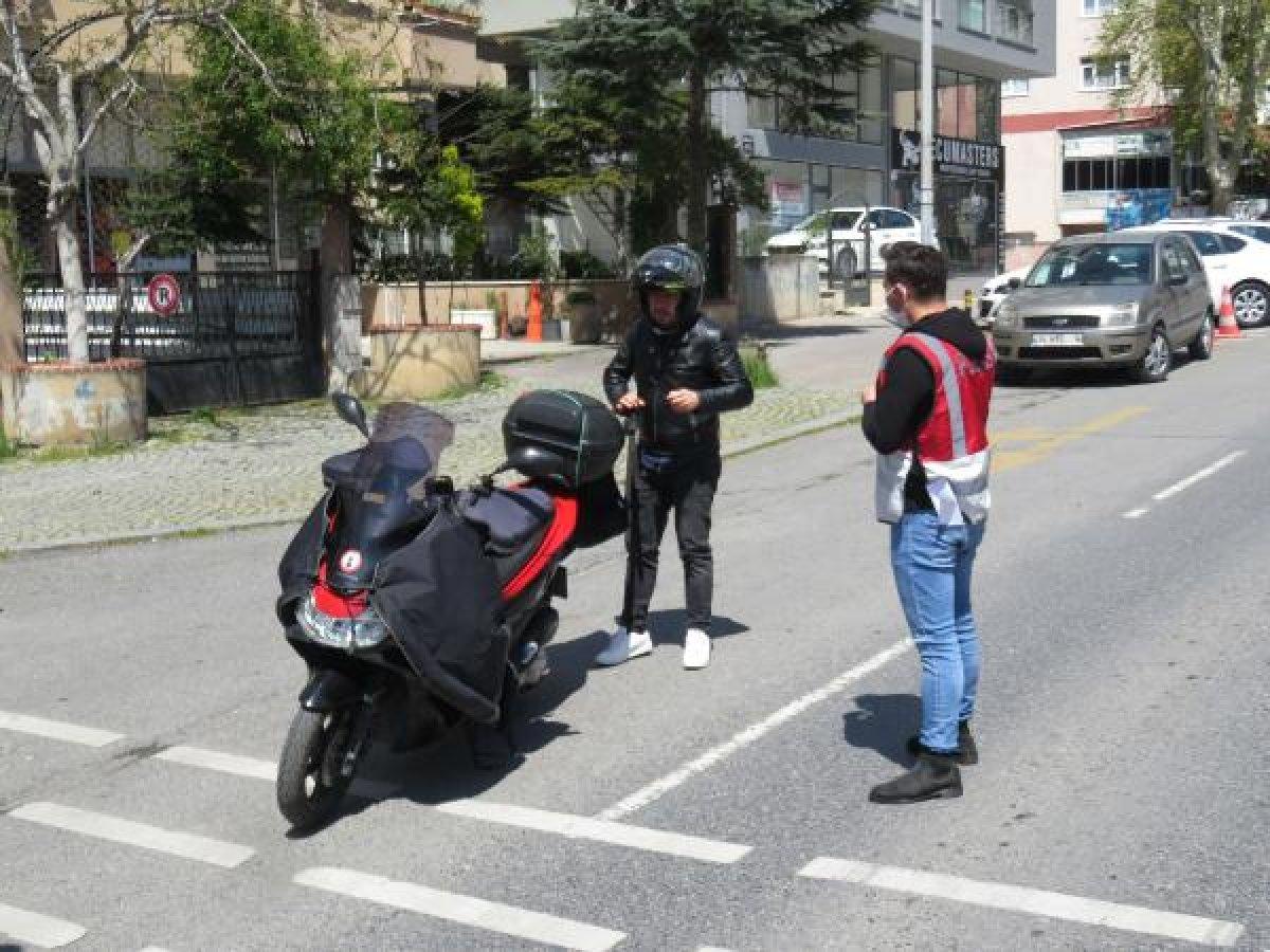 Ataşehir'de yasağı ihlal eden sürücüye para cezası