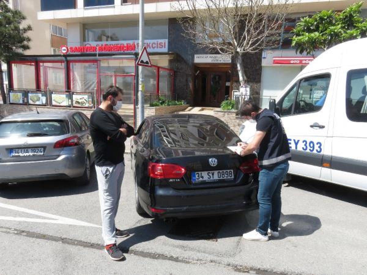 Ataşehir'de yasağı ihlal eden sürücüye para cezası