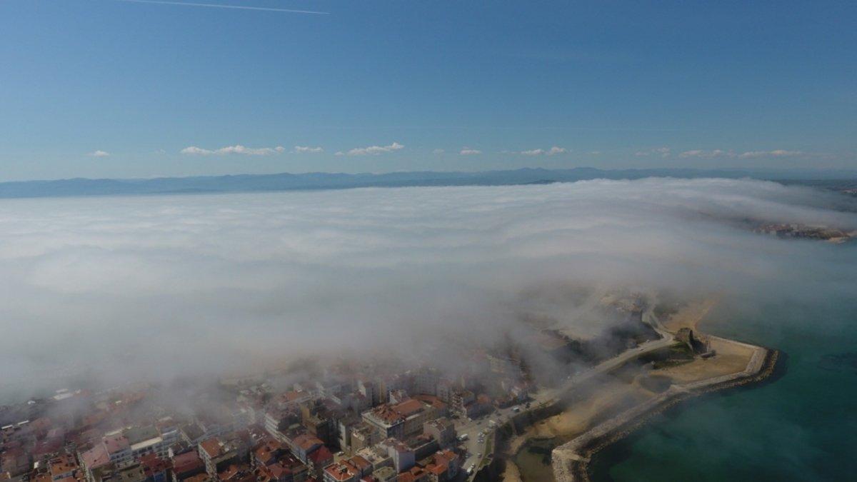 Sinop'u sis bulutu kapladı