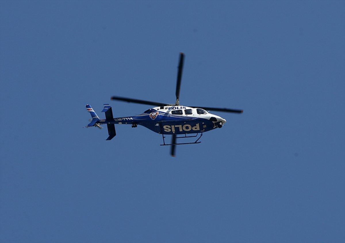 Adana'da sokak yasağına helikopterli denetim