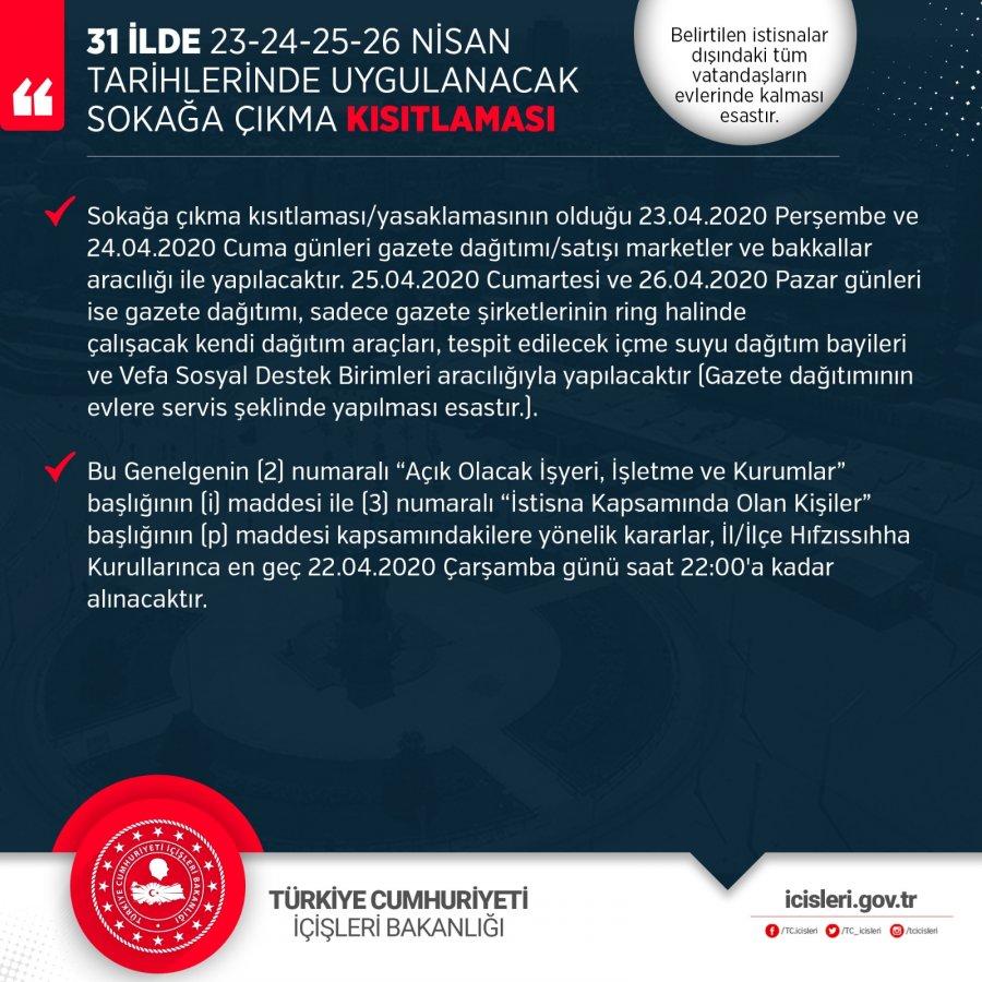 Sokağa çıkma yasağı öncesi bakkal ve marketlere düzenleme