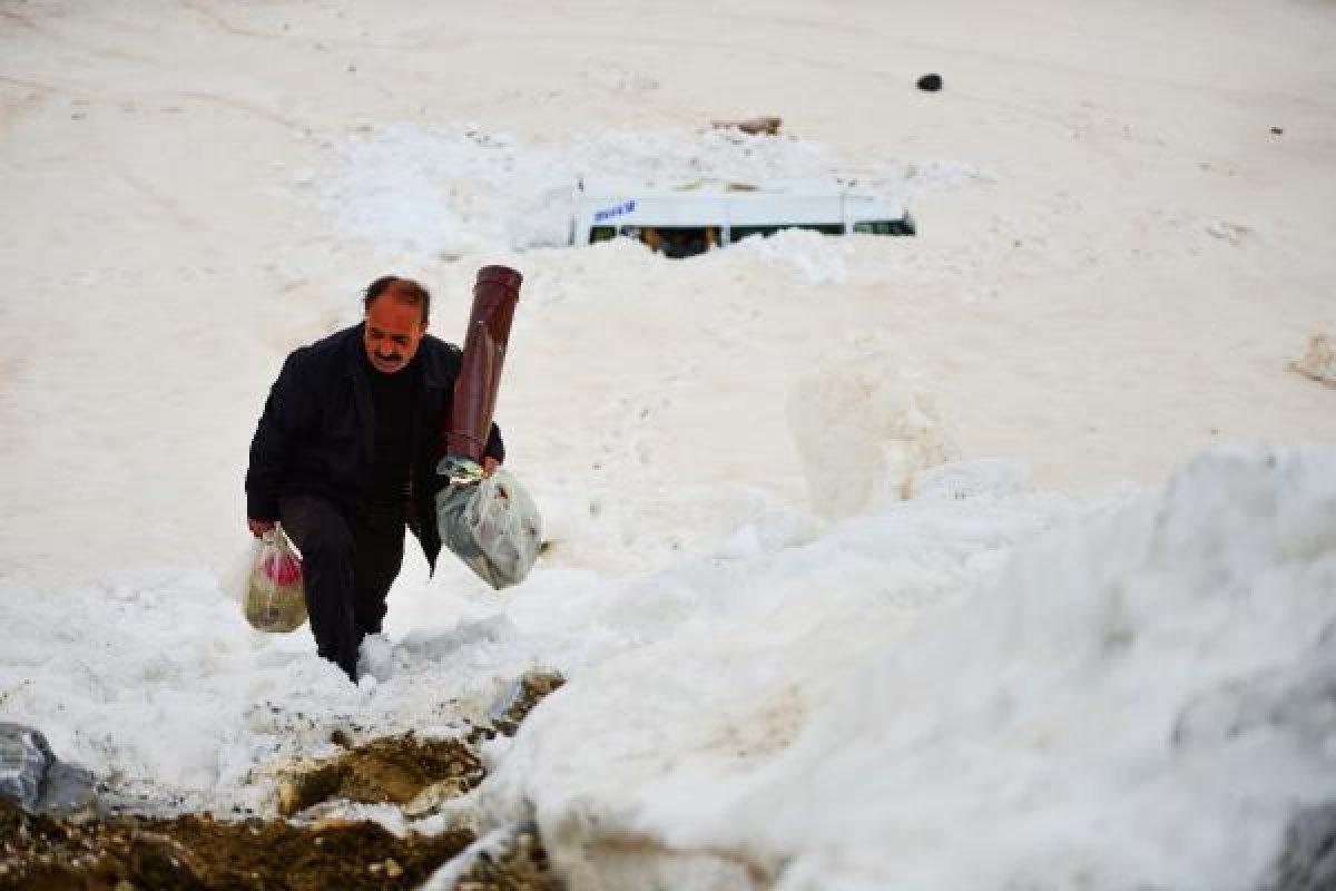 Van'da çığın altında kalan minibüse 3 ay sonra ulaşıldı