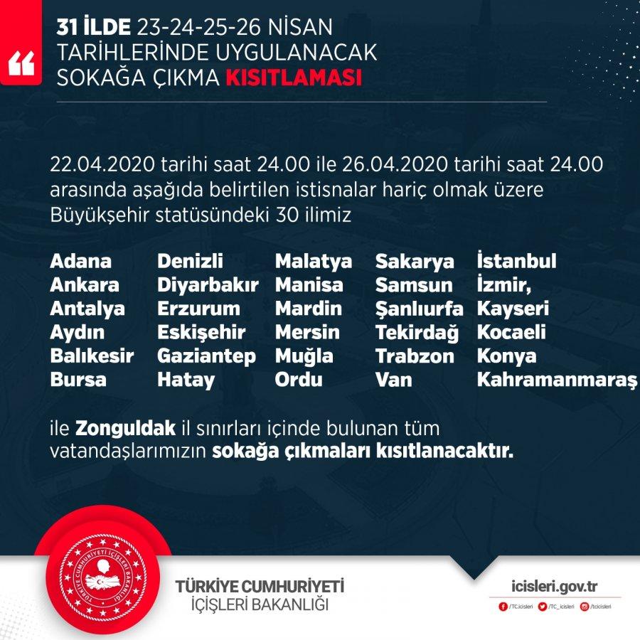 4 günlük sokağa çıkma yasağı başladı