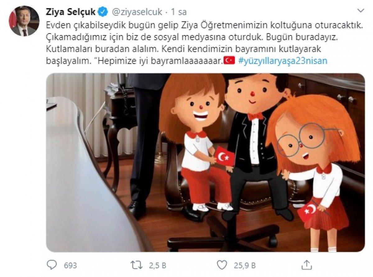Bakan Selçuk, sosyal medya hesaplarını çocuklara devretti