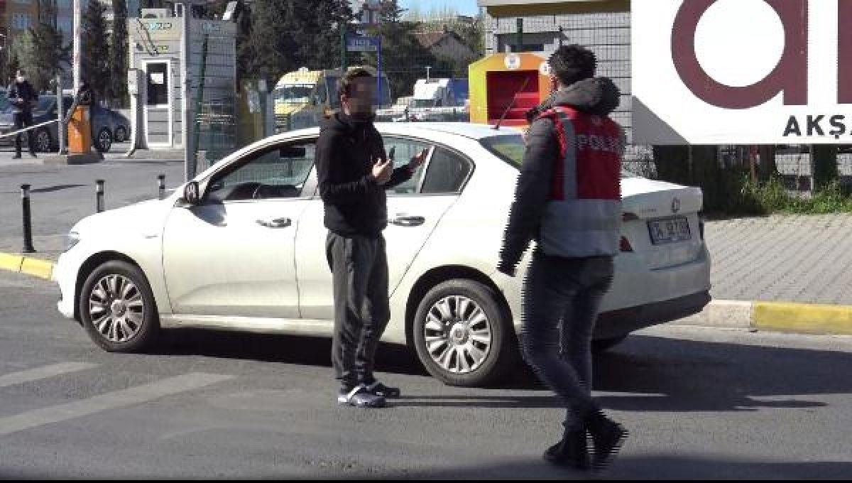 Sigara almaya çıktığını söyleyen sürücüye ceza