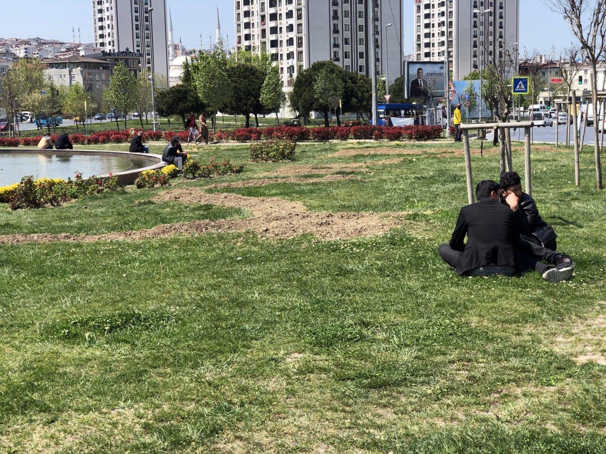 Yeşil alanlara korunmasız çıkan vatandaştan ilginç diyalog