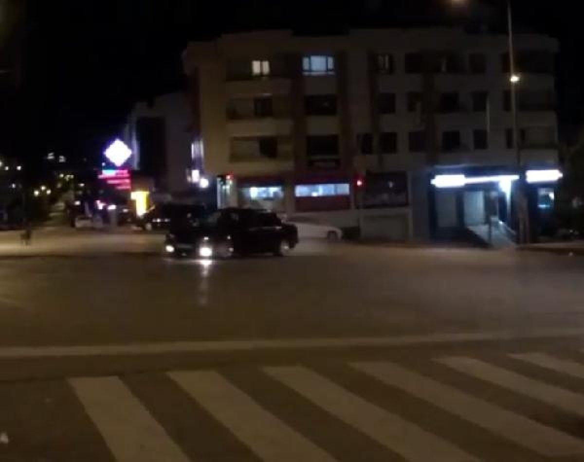 Ankara'da drift yapan iki sürücü kameraya yakalandı