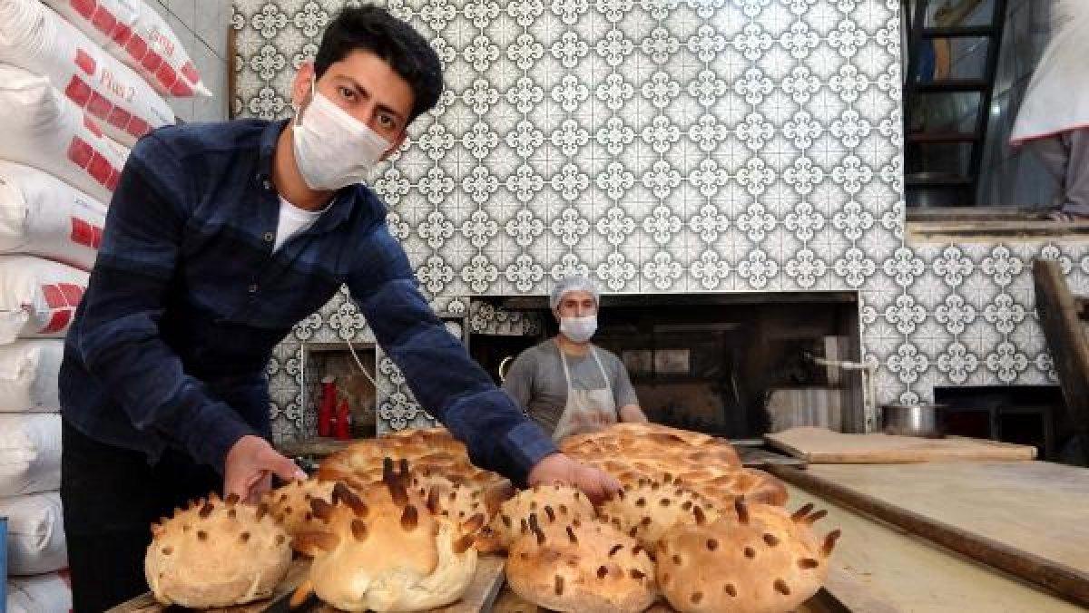 Van'da koronavirüs şeklinde ekmek üretildi
