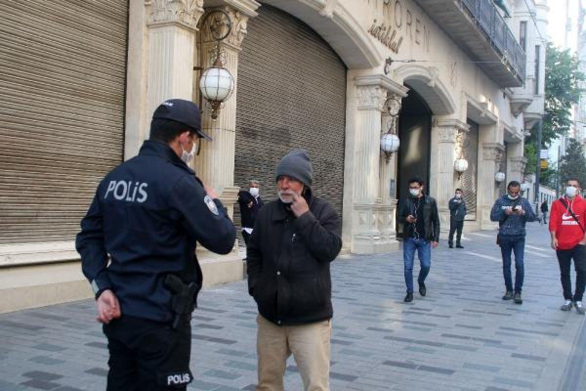 İstiklal Caddesi'nde maskesiz dolaşanlar cezayı yedi