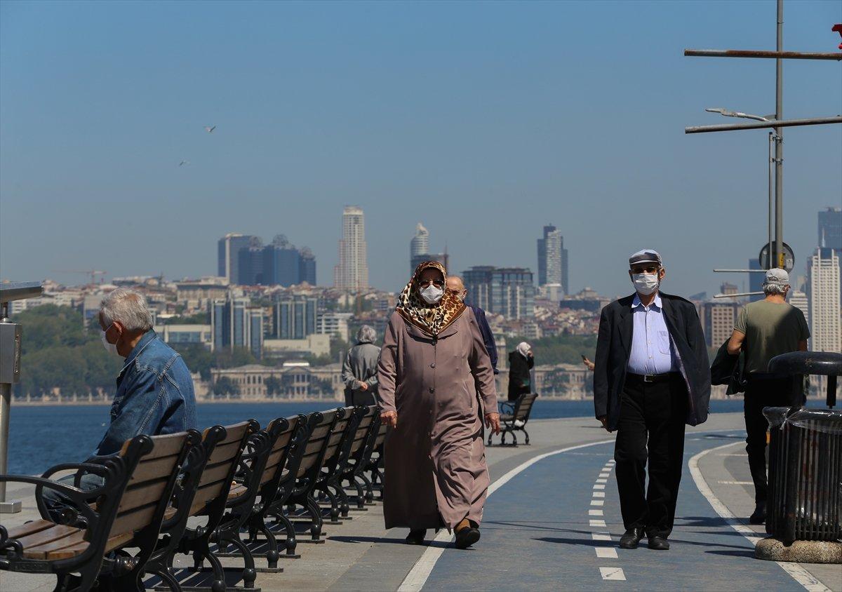65 yaş üstü vatandaşlar dışarıya çıktı