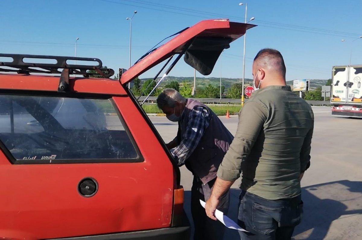 Kısıtlama zamanı otomobil çaldı, yakalandı