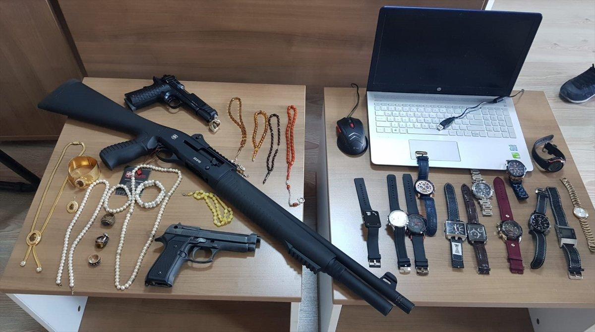 Çorum'da hırsız, çaldığı malzemelerle otelde yakalandı