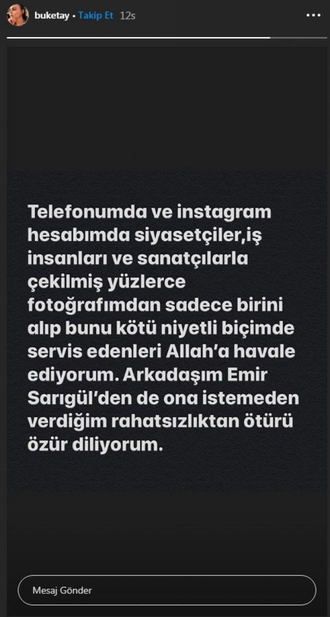 Buket Aydın: Emir Sarıgül arkadaşım