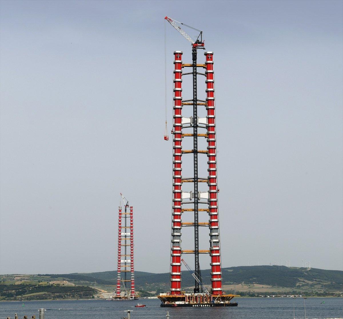 1915 Çanakkale Köprüsü'ndeki çalışmalarda son durum