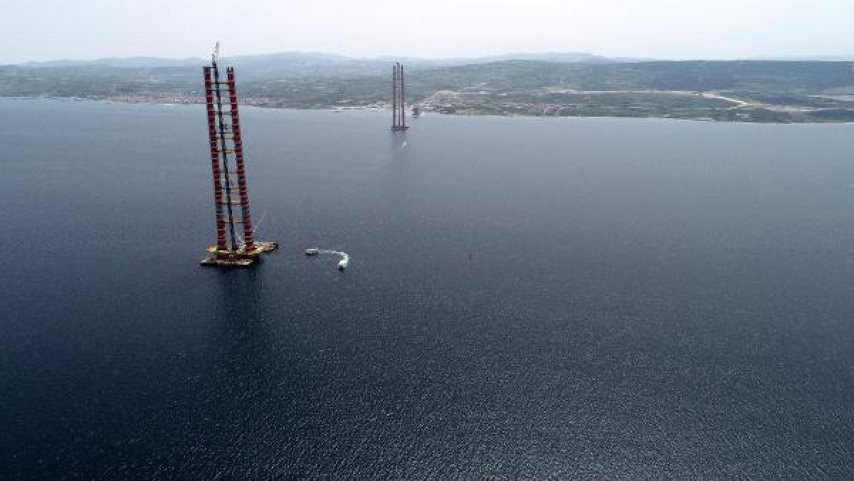 1915 Çanakkale Köprüsü'ndeki çalışmalarda son durum