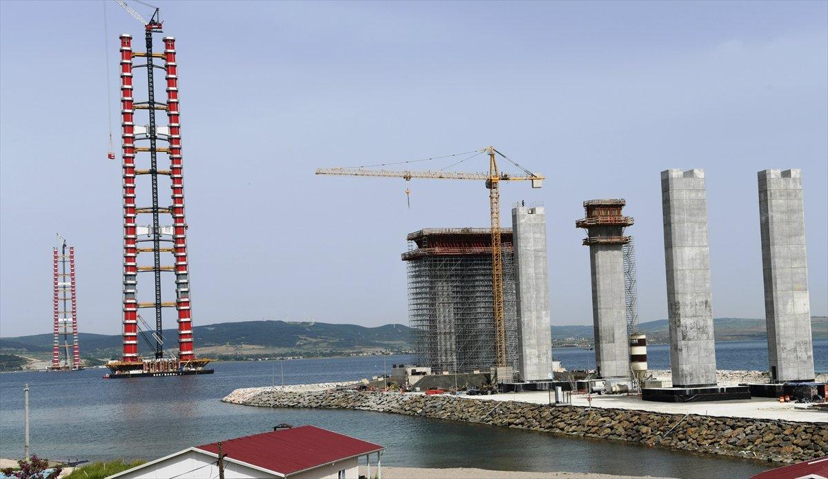 1915 Çanakkale Köprüsü'ndeki çalışmalarda son durum