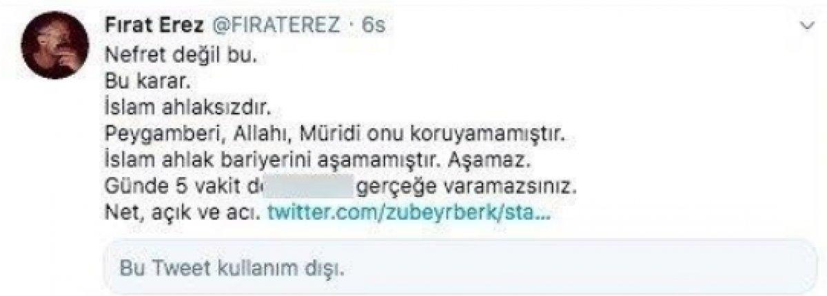 İslam'a hakaret içerikli paylaşıma gözaltı