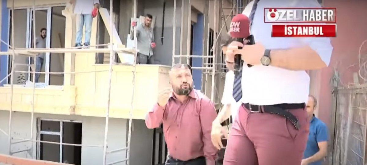 Sultangazi'de yolun ortasına dört katlı bina yapıldı