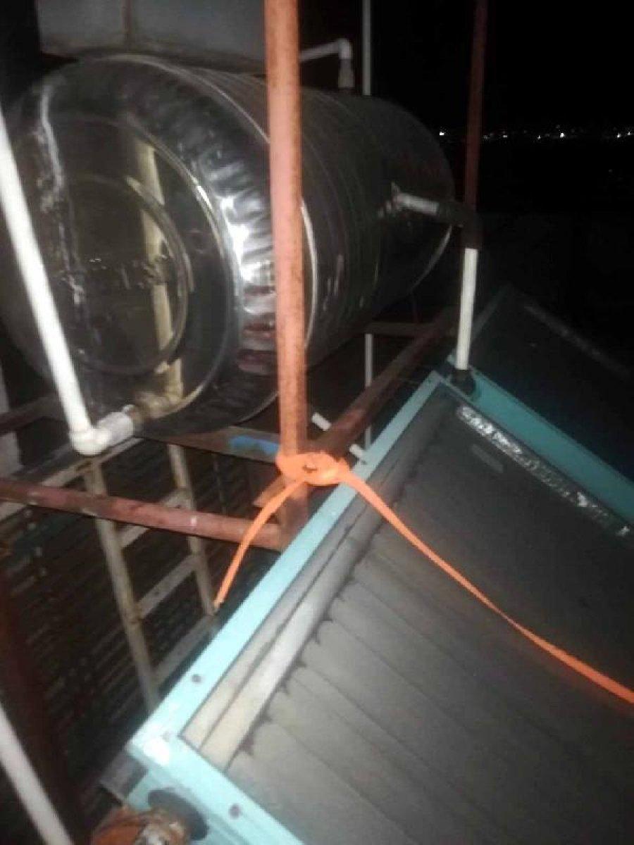 Gaziantep'te terastan düşen hırsız hayatını kaybetti