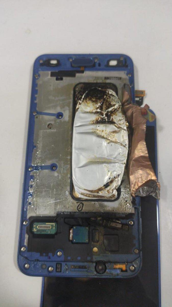 Kayseri'de patlayan cep telefonu paniğe sebep oldu