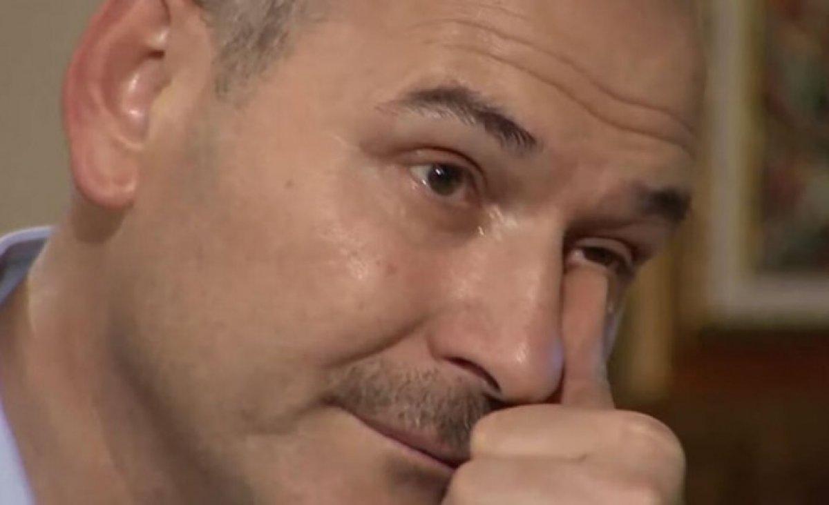 Süleyman Soylu, canlı yayında gözyaşlarını tutamadı