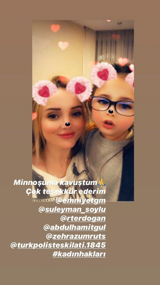 Meral Kaplan kızına kavuştu