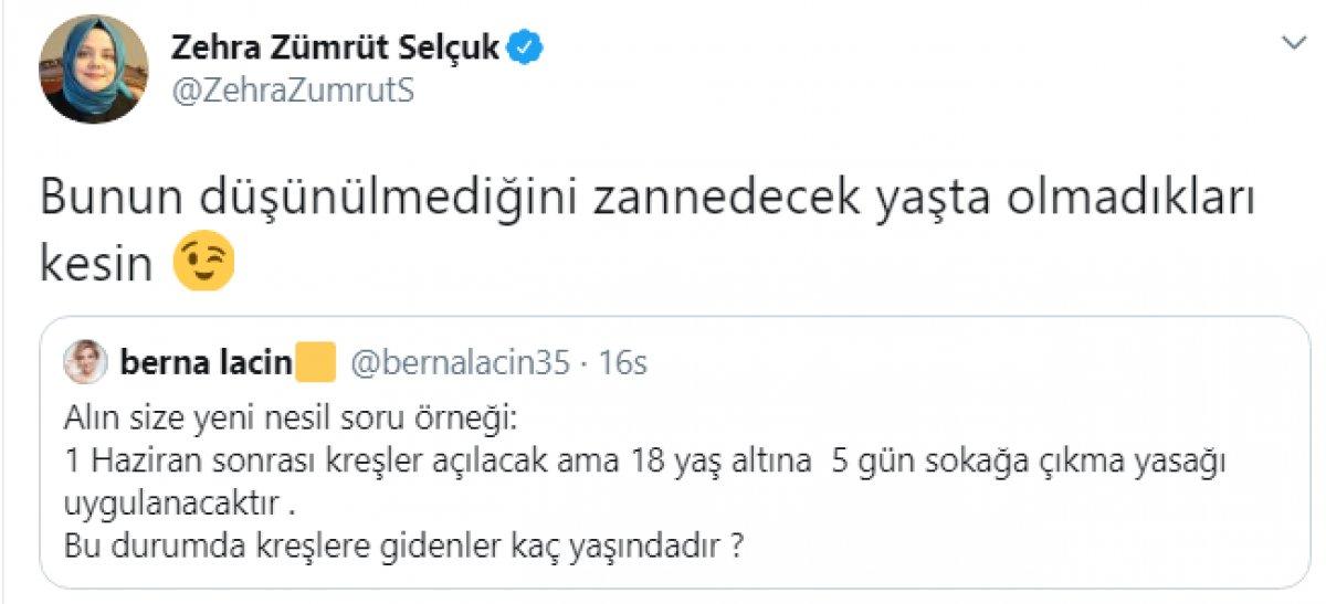 Bakan Selçuk'tan Berna Laçin'e kreş yanıtı