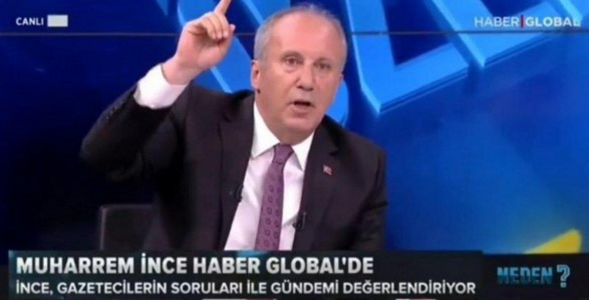 Muharrem İnce, Erdoğan çıkınca canlı yayını terk etti