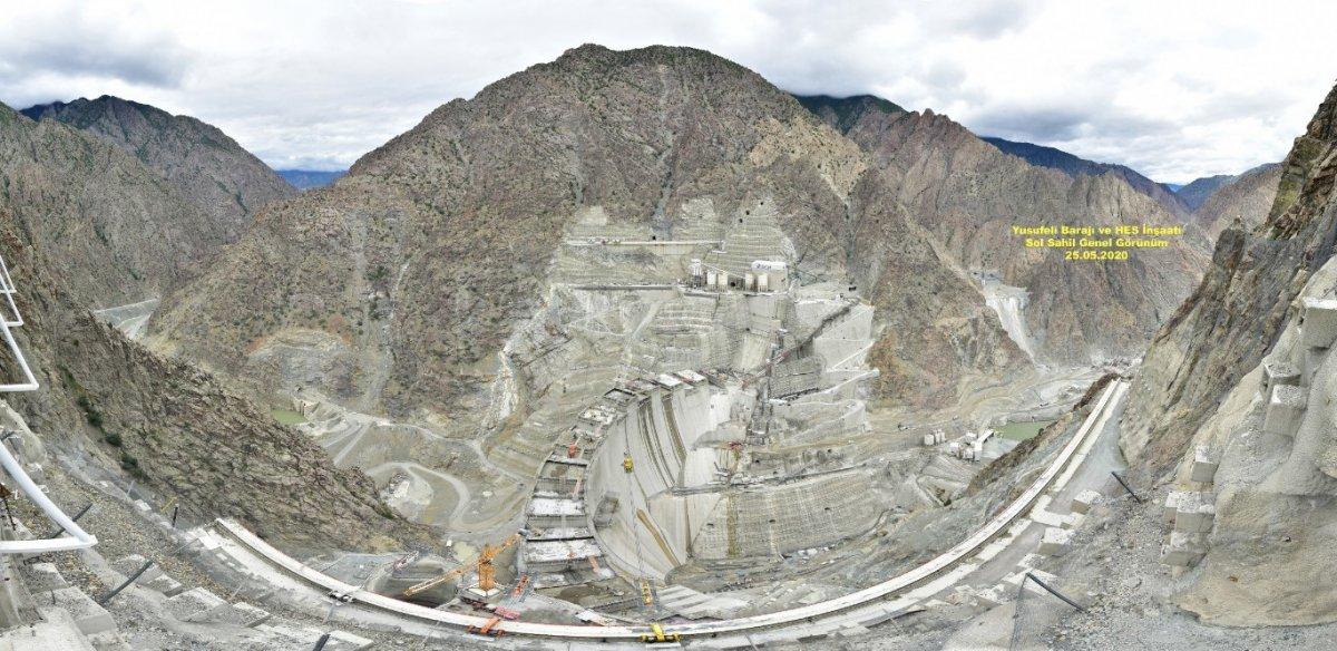 DSİ paylaştı: Yusufeli Barajı 205 metreye ulaştı