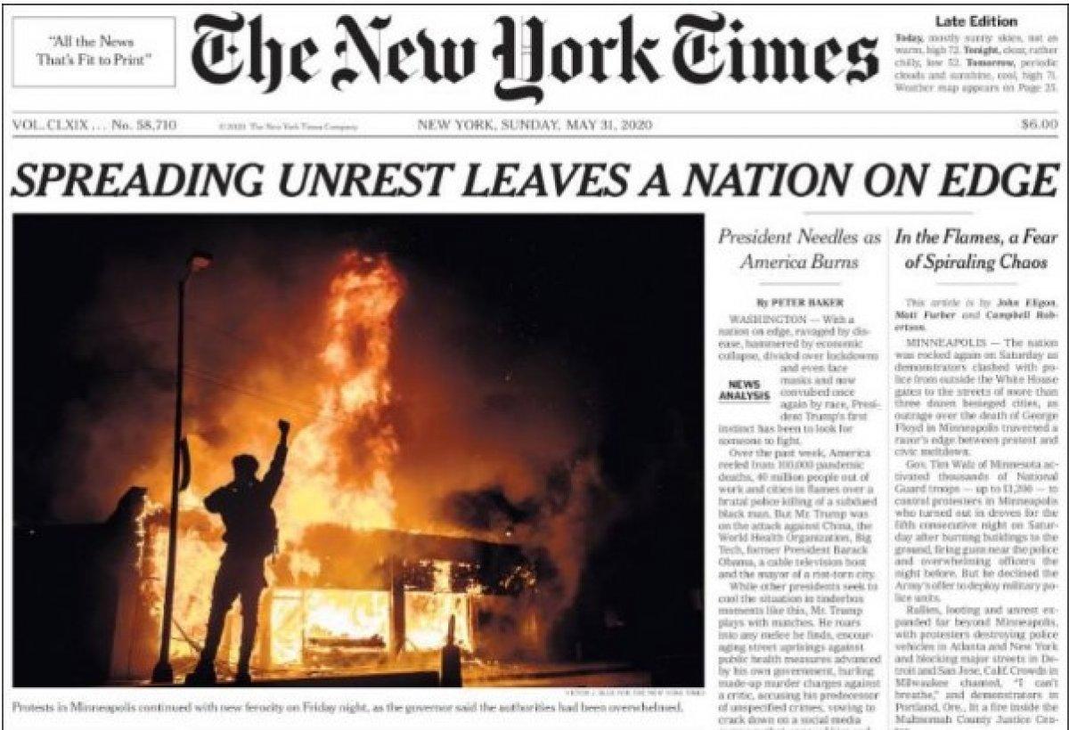 ABD basınının tek gündemi şiddetli protestolar