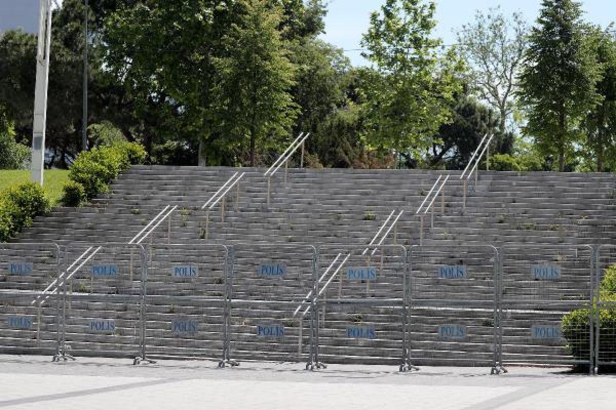 Gezi Parkı çevresi polis bariyerleriyle kapatıldı