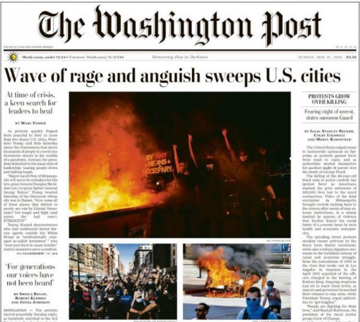 ABD basınının tek gündemi şiddetli protestolar