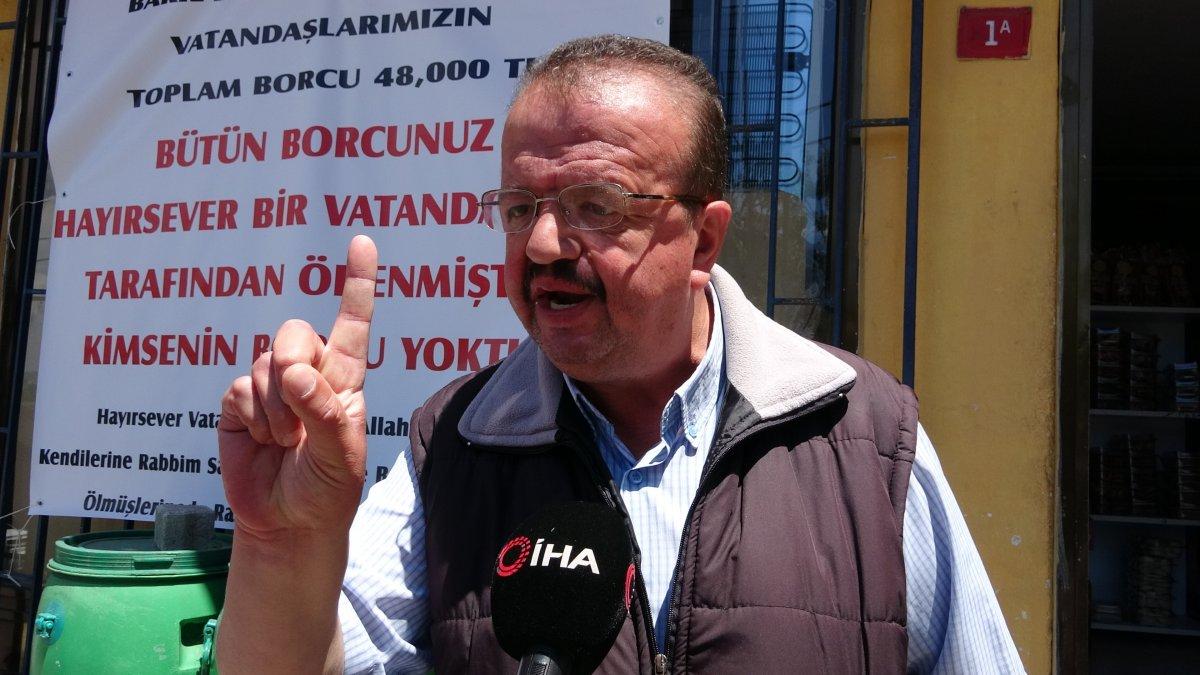 Hayırsever, mahallelinin 20 yıllık veresiye borcunu ödedi